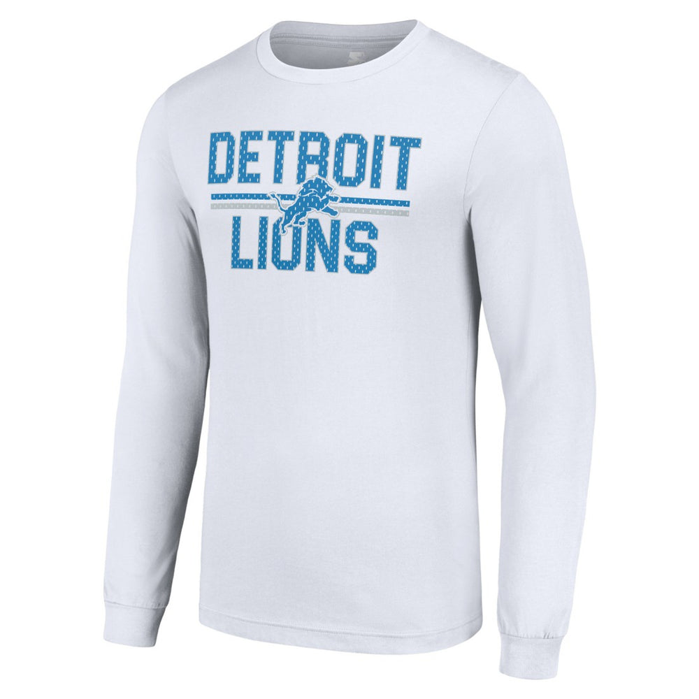 Detroit Lions Starter Team Mesh Print Graphic Long Sleeve T-Shirt - White for sale