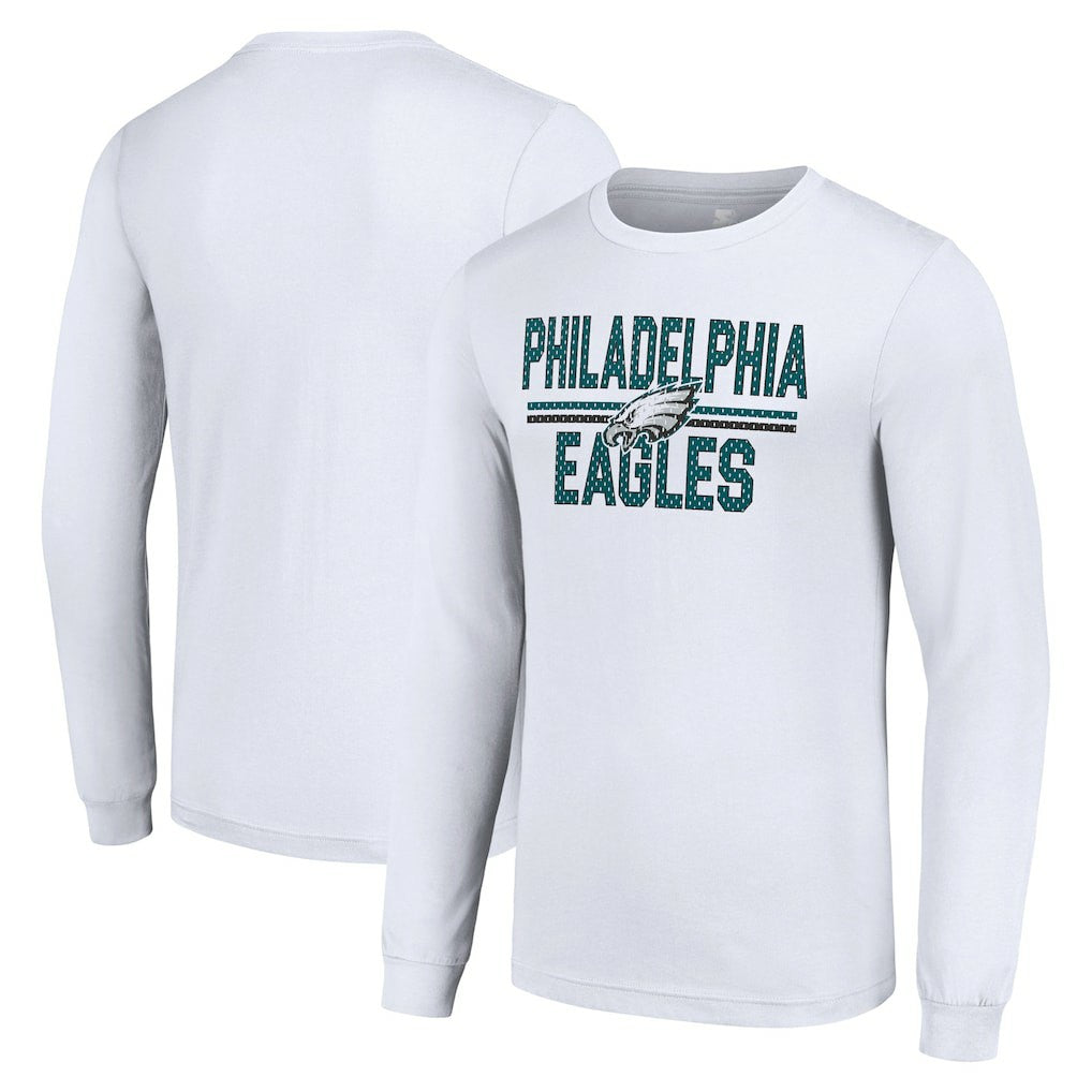 Philadelphia Eagles Starter Team Mesh Print Graphic Long Sleeve T-Shirt - White online