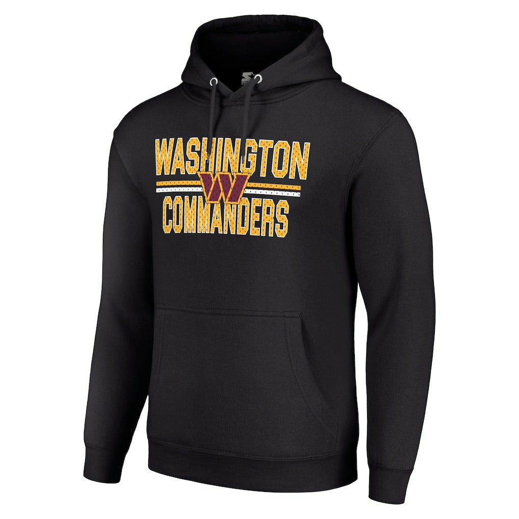 Washington Commanders Starter Unisex Team Mesh Print Graphic Tri-Blend Pullover Hoodie - Black outlet