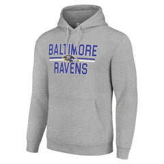 Baltimore Ravens Starter Unisex Team Mesh Print Graphic Tri-Blend Pullover Hoodie - Heather Gray for sale