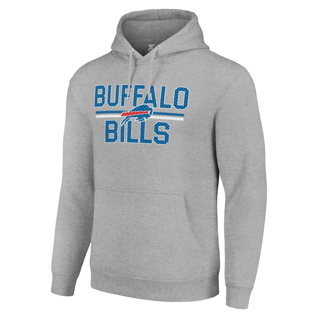 Buffalo Bills Starter Unisex Team Mesh Print Graphic Tri-Blend Pullover Hoodie - Heather Gray online