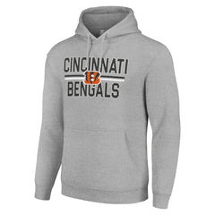 Cincinnati Bengals Starter Unisex Team Mesh Print Graphic Tri-Blend Pullover Hoodie - Heather Gray sale