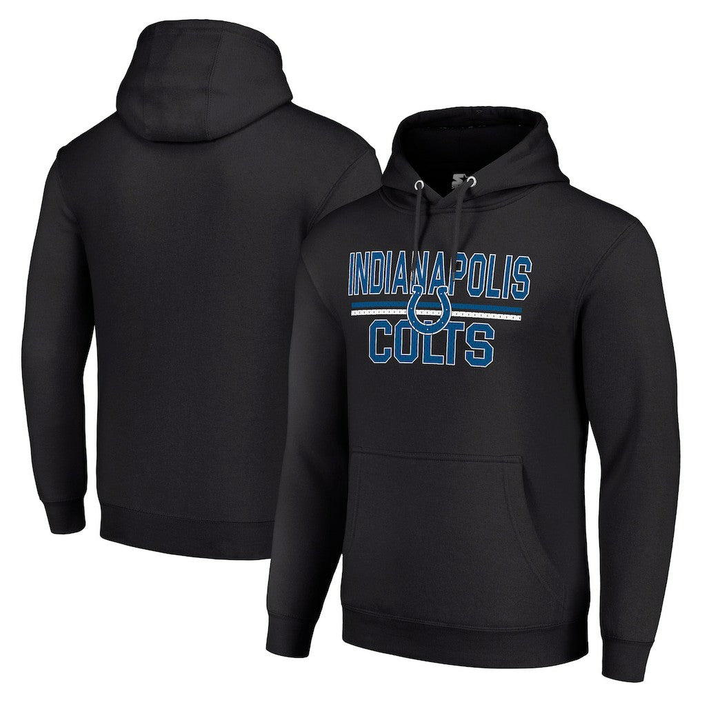 Indianapolis Colts Starter Unisex Team Mesh Print Graphic Tri-Blend Pullover Hoodie - Black outlet