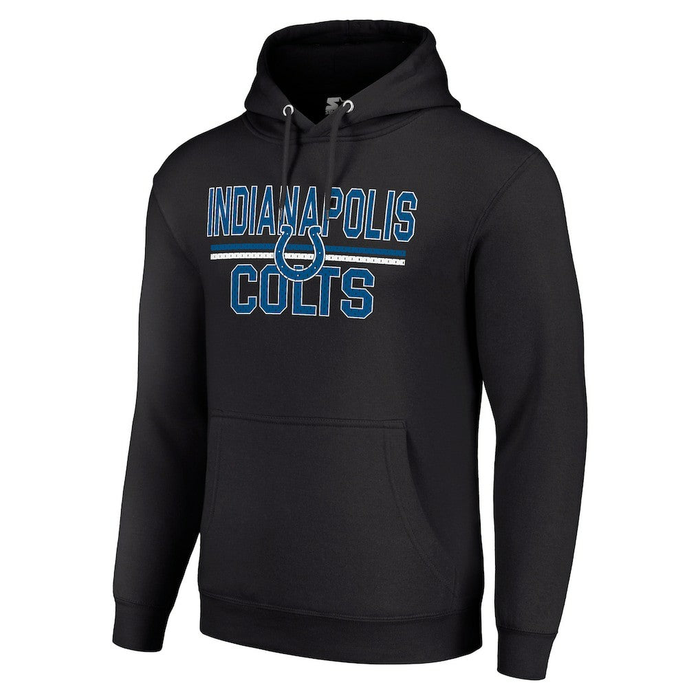 Indianapolis Colts Starter Unisex Team Mesh Print Graphic Tri-Blend Pullover Hoodie - Black outlet