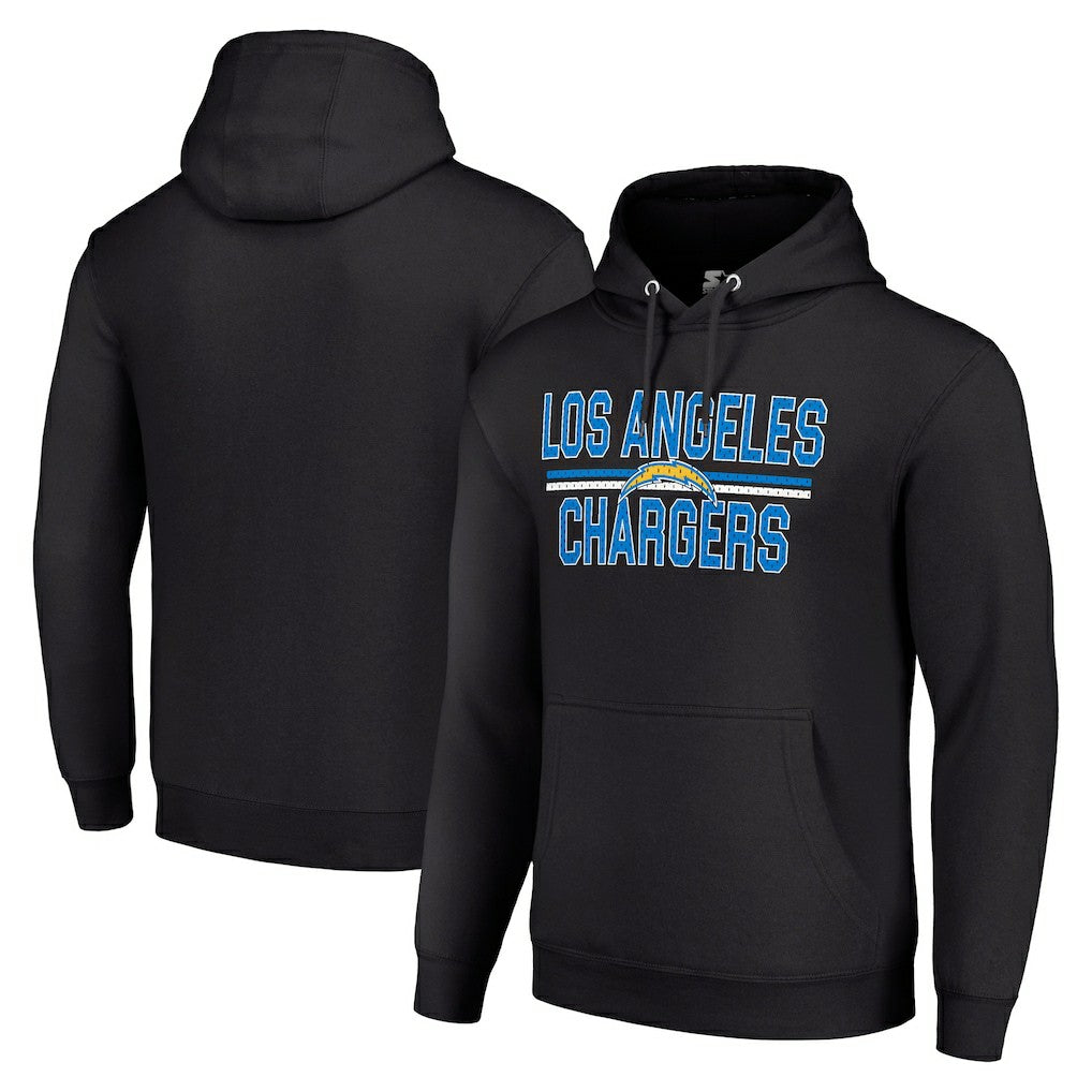 Los Angeles Chargers Starter Unisex Team Mesh Print Graphic Tri-Blend Pullover Hoodie - Black sale