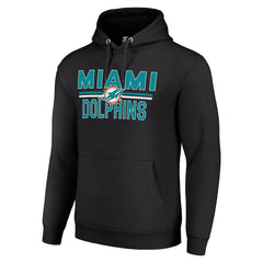 Miami Dolphins Starter Unisex Team Mesh Print Graphic Tri-Blend Pullover Hoodie - Black cheap