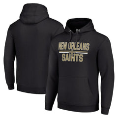 New Orleans Saints Starter Unisex Team Mesh Print Graphic Tri-Blend Pullover Hoodie - Black on sale