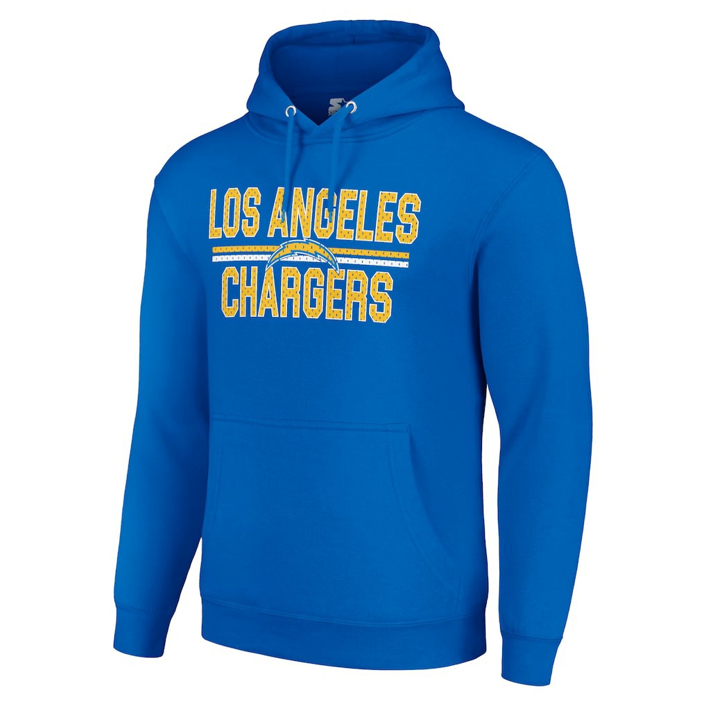 Los Angeles Chargers Starter Unisex Team Mesh Print Graphic Tri-Blend Pullover Hoodie - Royal online