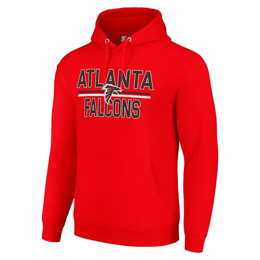 Atlanta Falcons Starter Unisex Team Mesh Print Graphic Tri-Blend Pullover Hoodie - Red online