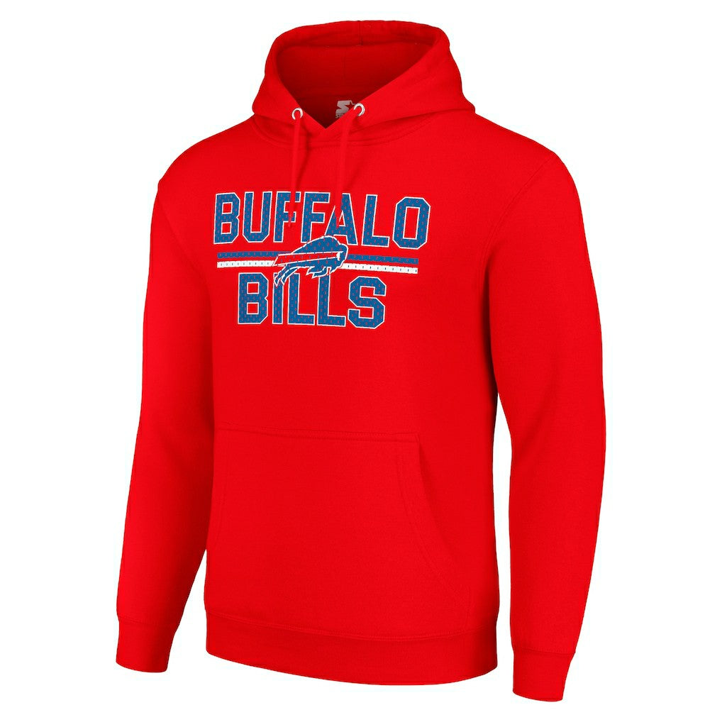 Buffalo Bills Starter Unisex Team Mesh Print Graphic Tri-Blend Pullover Hoodie - Red cheap