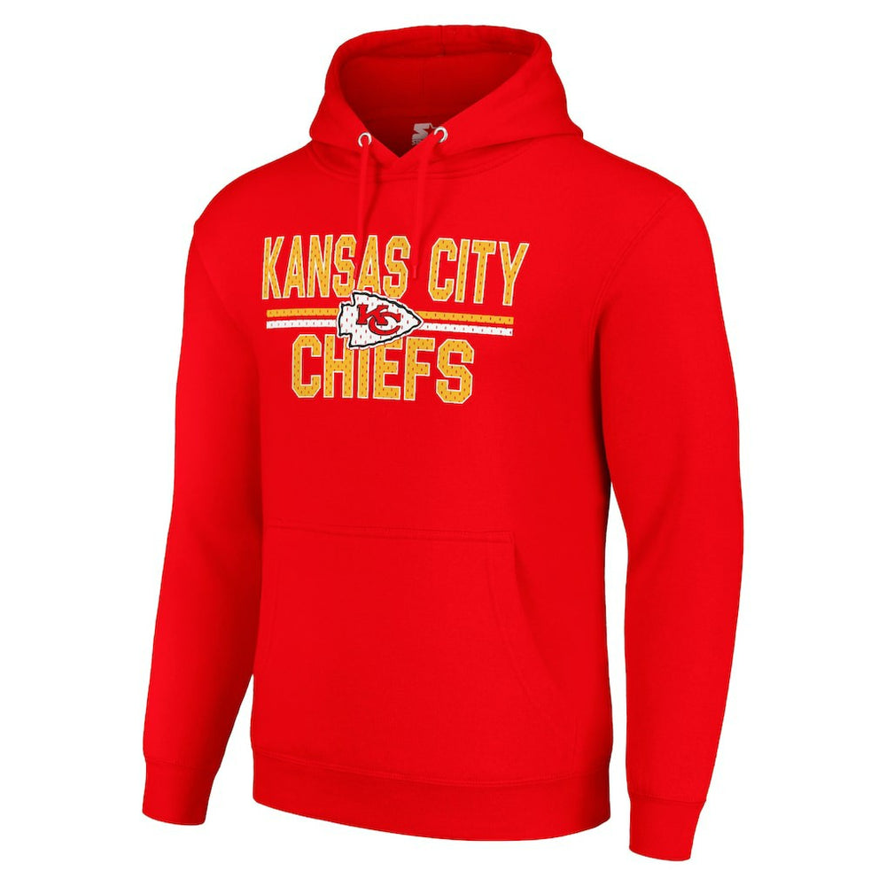 Kansas City Chiefs Starter Unisex Team Mesh Print Graphic Tri-Blend Pullover Hoodie - Red discount