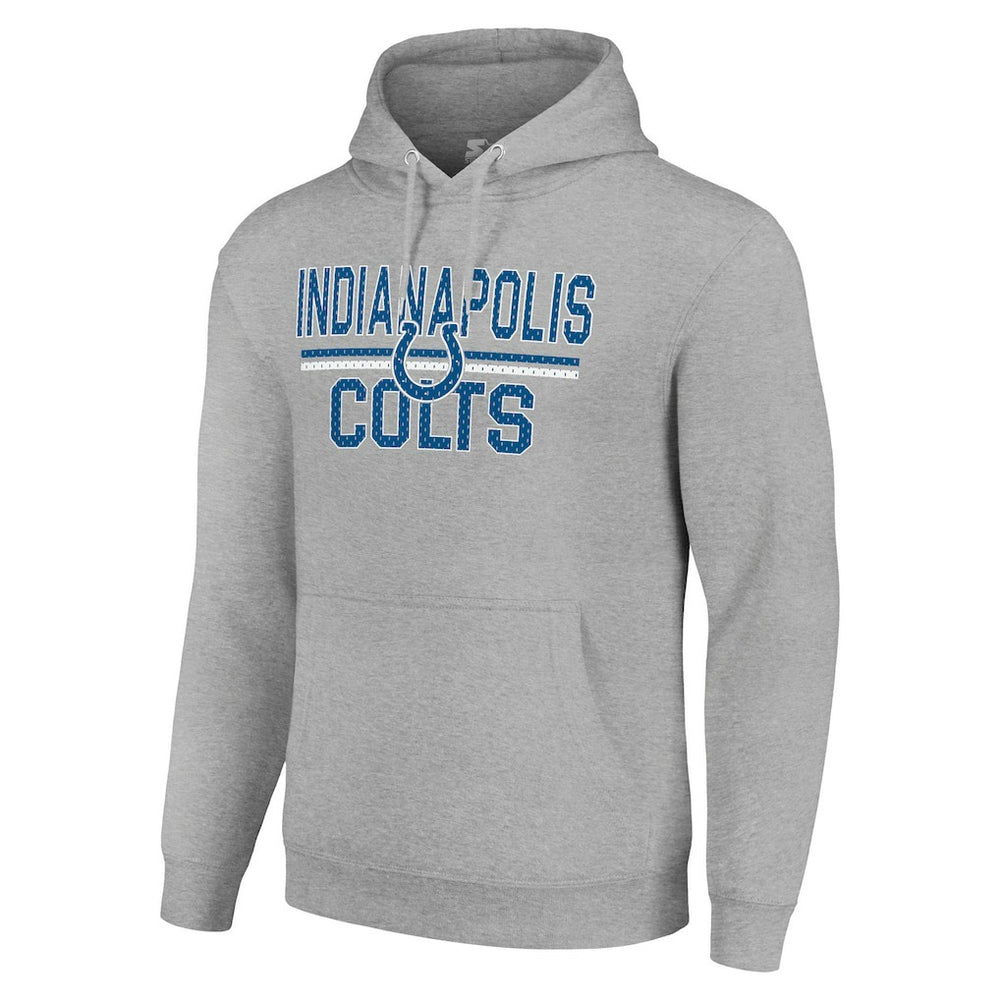 Indianapolis Colts Starter Unisex Team Mesh Print Graphic Tri-Blend Pullover Hoodie - Heather Gray cheap