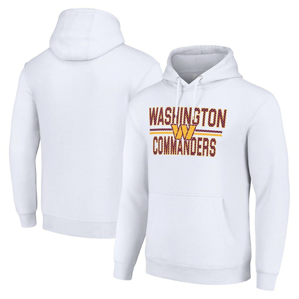 Washington Commanders Starter Unisex Team Mesh Print Graphic Tri-Blend Pullover Hoodie - White outlet