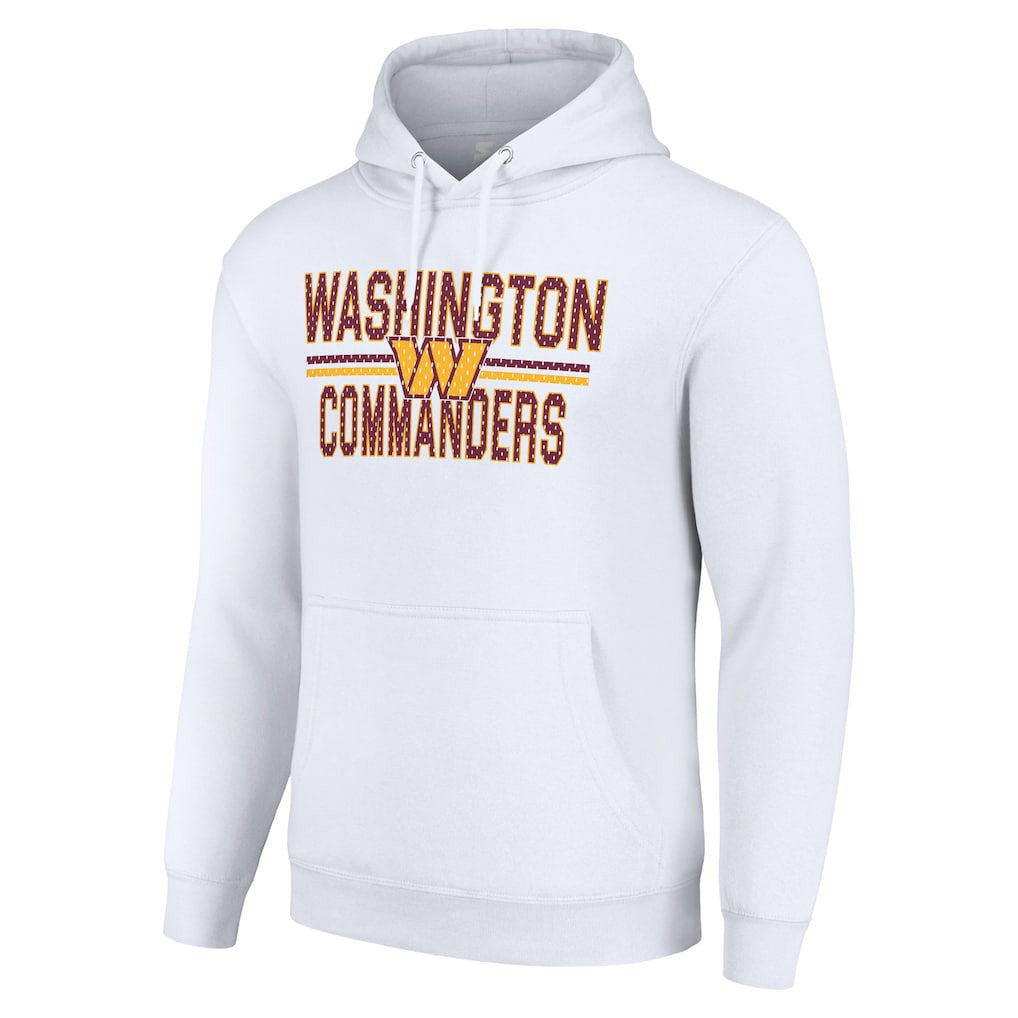 Washington Commanders Starter Unisex Team Mesh Print Graphic Tri-Blend Pullover Hoodie - White outlet