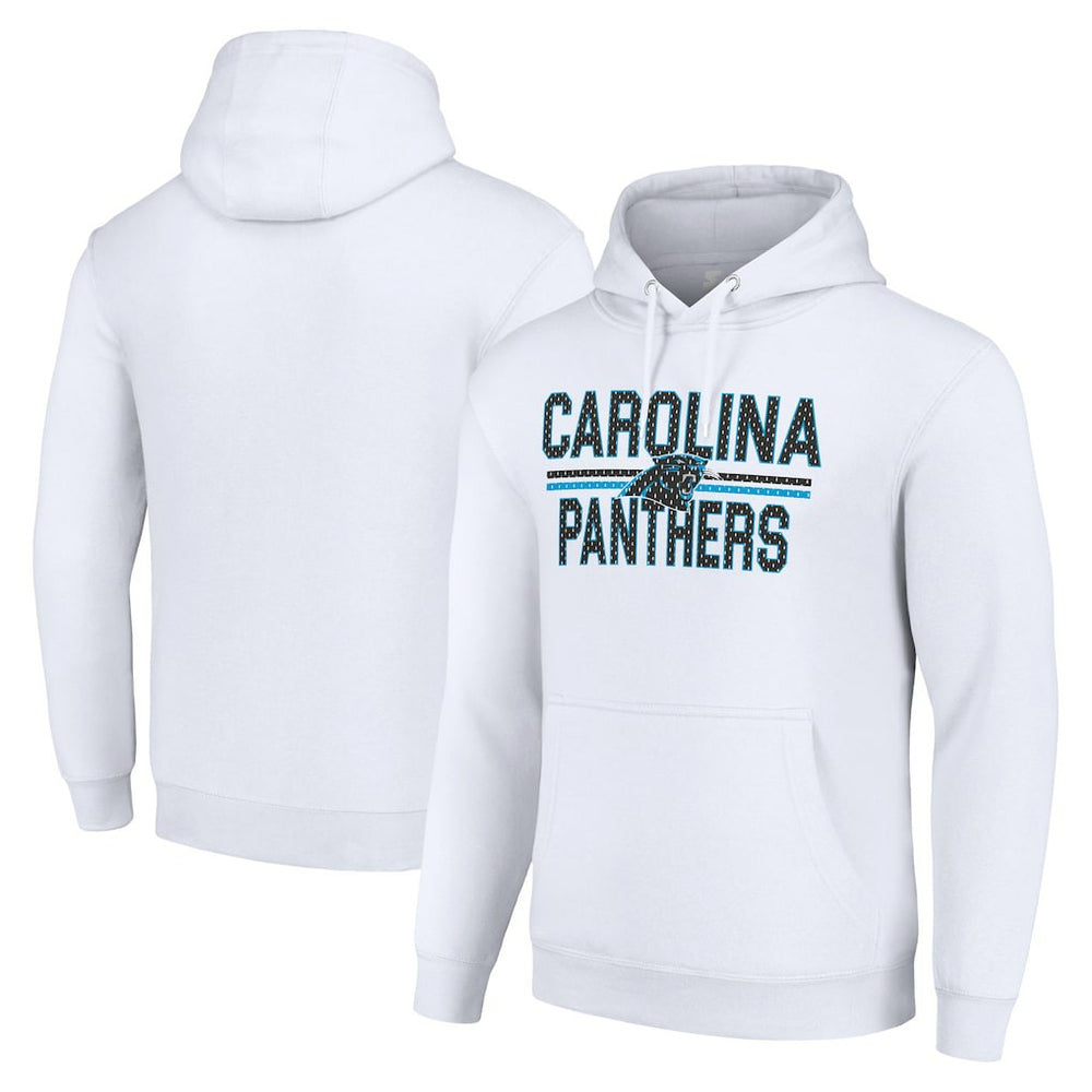 Carolina Panthers Starter Unisex Team Mesh Print Graphic Tri-Blend Pullover Hoodie - White sale