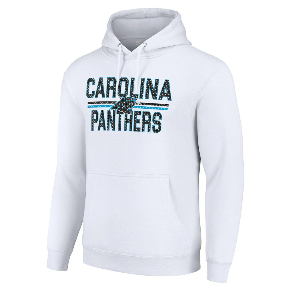 Carolina Panthers Starter Unisex Team Mesh Print Graphic Tri-Blend Pullover Hoodie - White sale