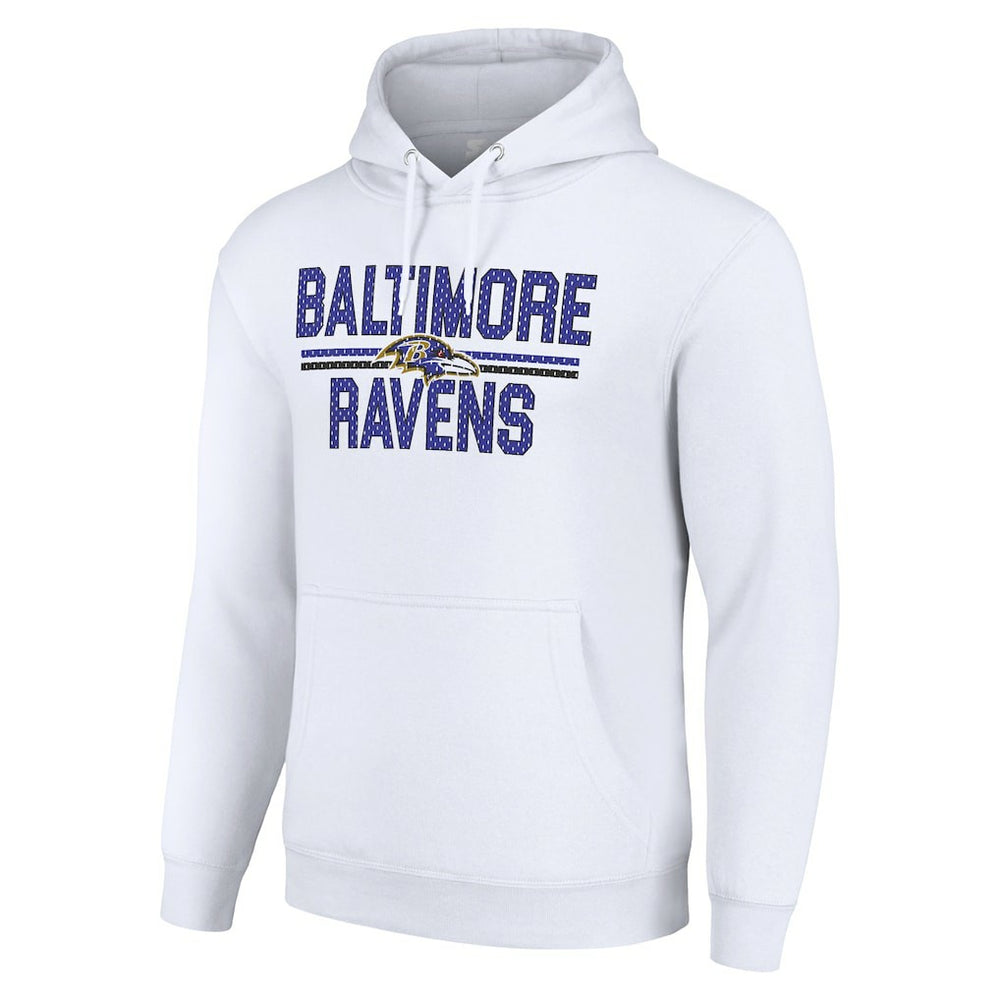Baltimore Ravens Starter Unisex Team Mesh Print Graphic Tri-Blend Pullover Hoodie - White for sale