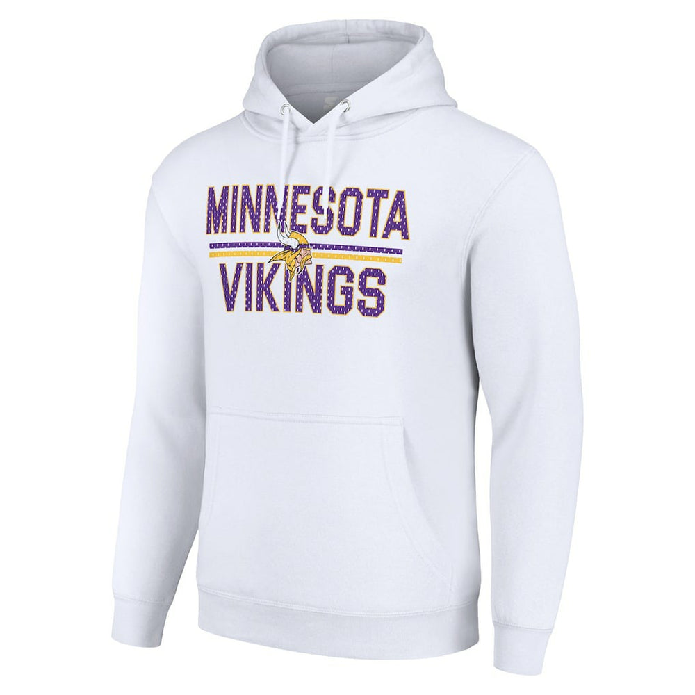 Minnesota Vikings Starter Unisex Team Mesh Print Graphic Tri-Blend Pullover Hoodie - White sale