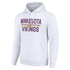 Minnesota Vikings Starter Unisex Team Mesh Print Graphic Tri-Blend Pullover Hoodie - White sale