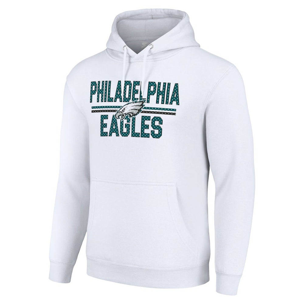 Philadelphia Eagles Starter Unisex Team Mesh Print Graphic Tri-Blend Pullover Hoodie - White sale