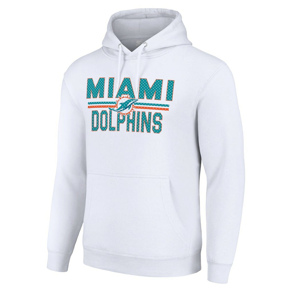 Miami Dolphins Starter Unisex Team Mesh Print Graphic Tri-Blend Pullover Hoodie - White on sale