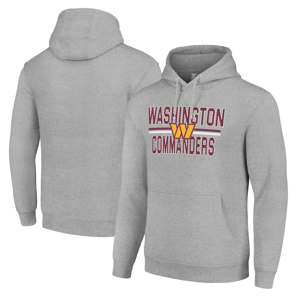 Washington Commanders Starter Unisex Team Mesh Print Graphic Tri-Blend Pullover Hoodie - Heather Gray online