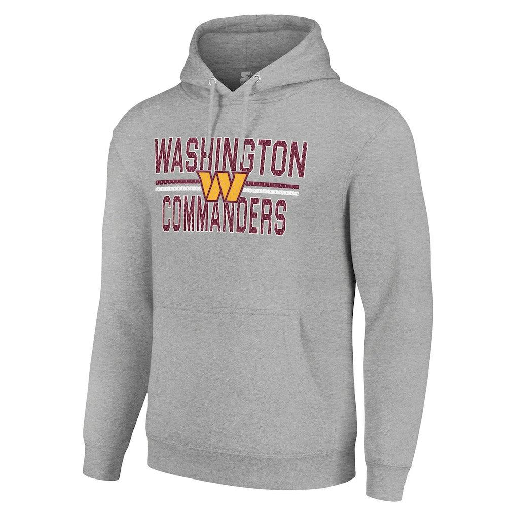 Washington Commanders Starter Unisex Team Mesh Print Graphic Tri-Blend Pullover Hoodie - Heather Gray online
