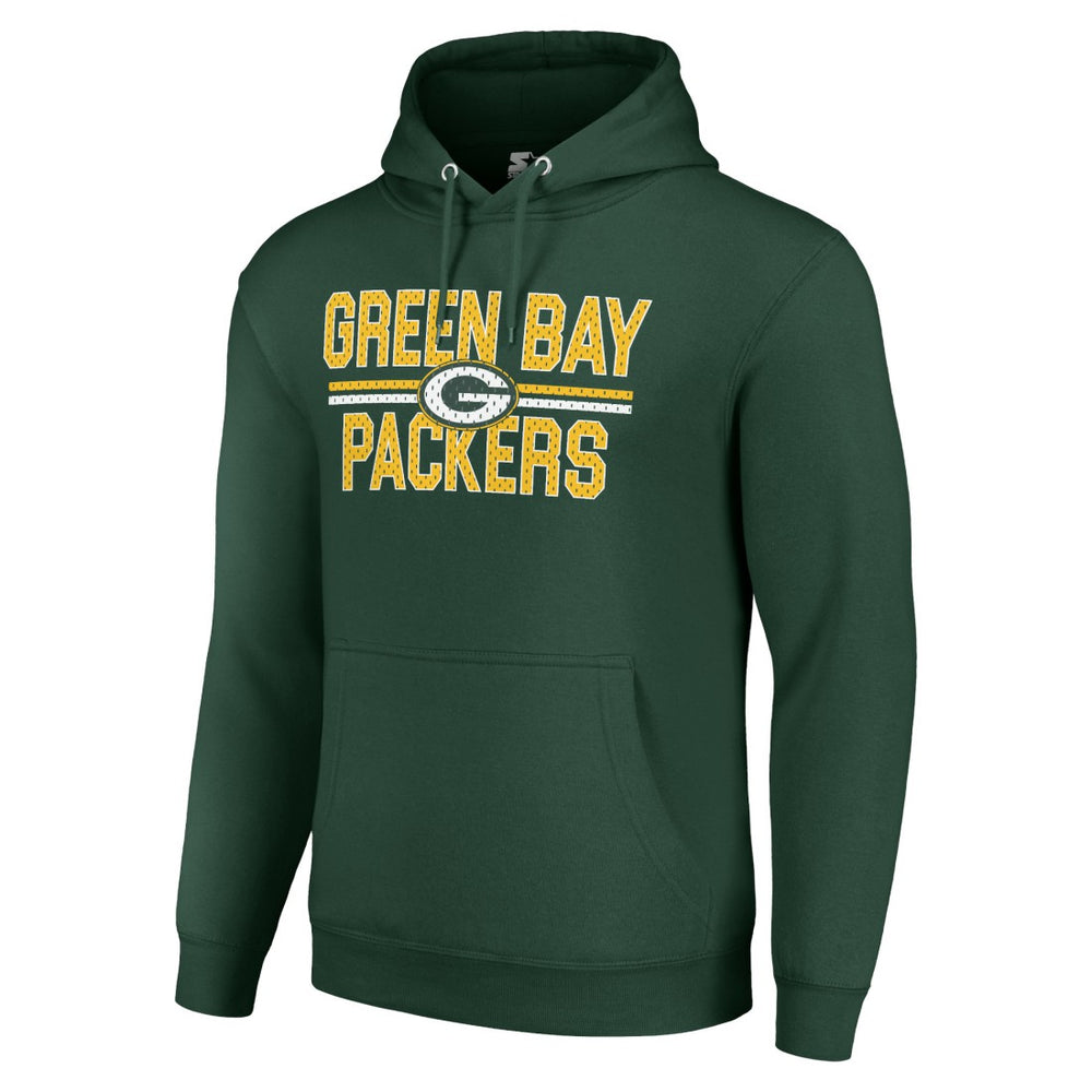 Green Bay Packers Starter Unisex Team Mesh Print Graphic Tri-Blend Pullover Hoodie - Green for sale