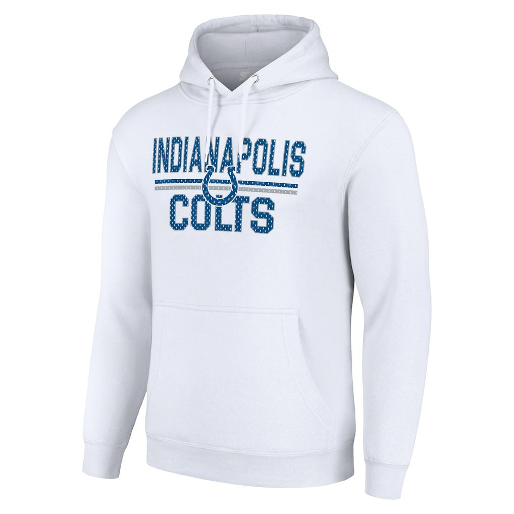 Indianapolis Colts Starter Unisex Team Mesh Print Graphic Tri-Blend Pullover Hoodie - White discount