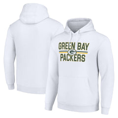 Green Bay Packers Starter Unisex Team Mesh Print Graphic Tri-Blend Pullover Hoodie - White outlet