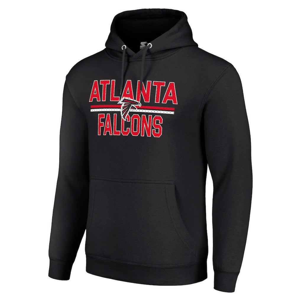 Atlanta Falcons Starter Unisex Team Mesh Print Graphic Tri-Blend Pullover Hoodie - Black outlet
