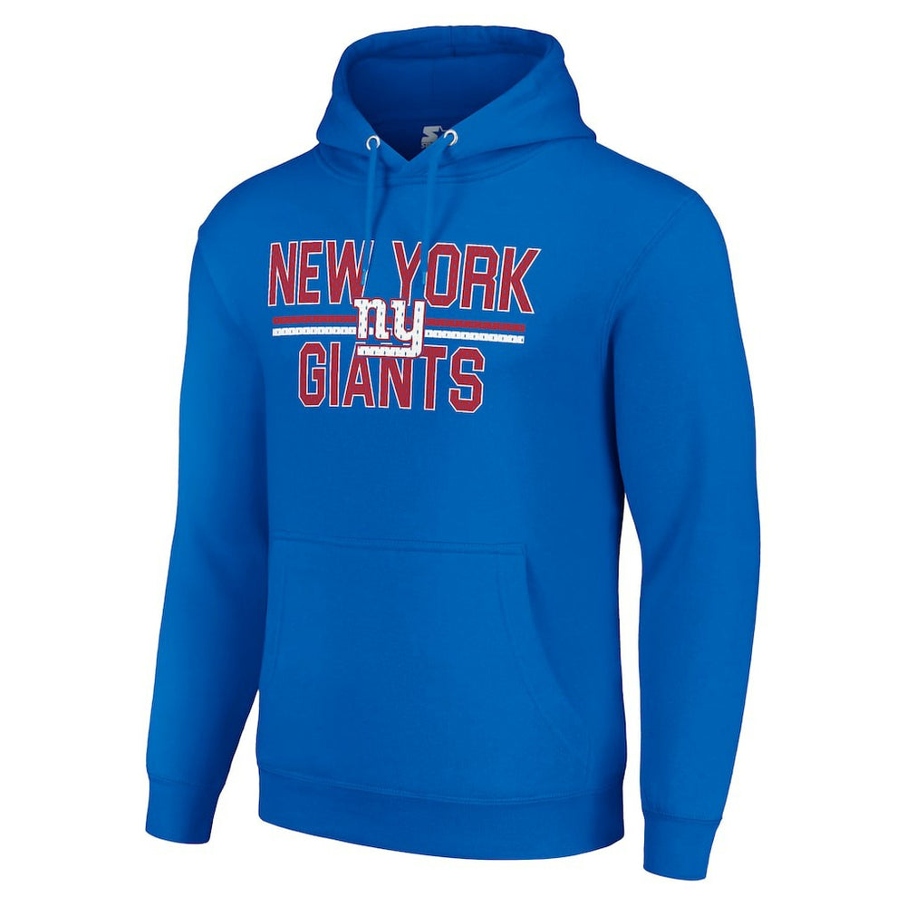New York Giants Starter Unisex Team Mesh Print Graphic Tri-Blend Pullover Hoodie - Royal cheap