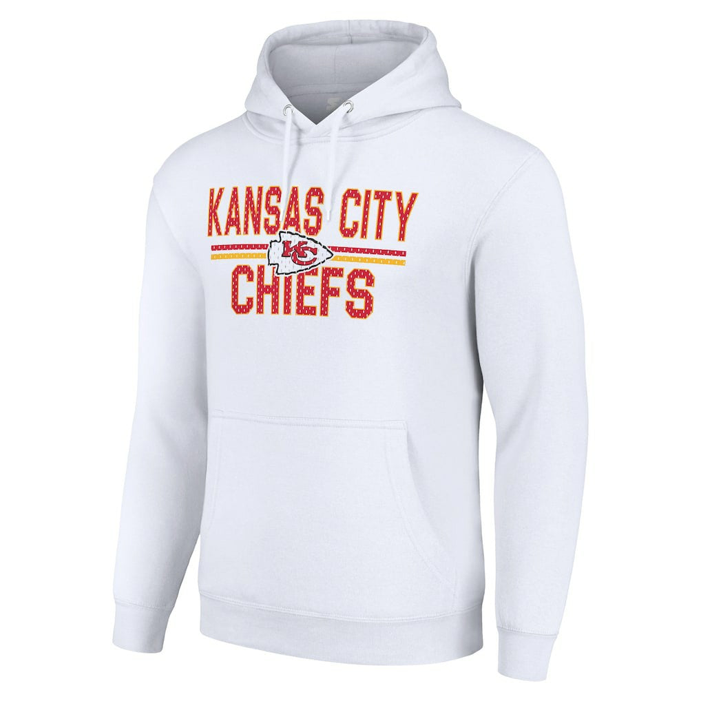 Kansas City Chiefs Starter Unisex Team Mesh Print Graphic Tri-Blend Pullover Hoodie - White online