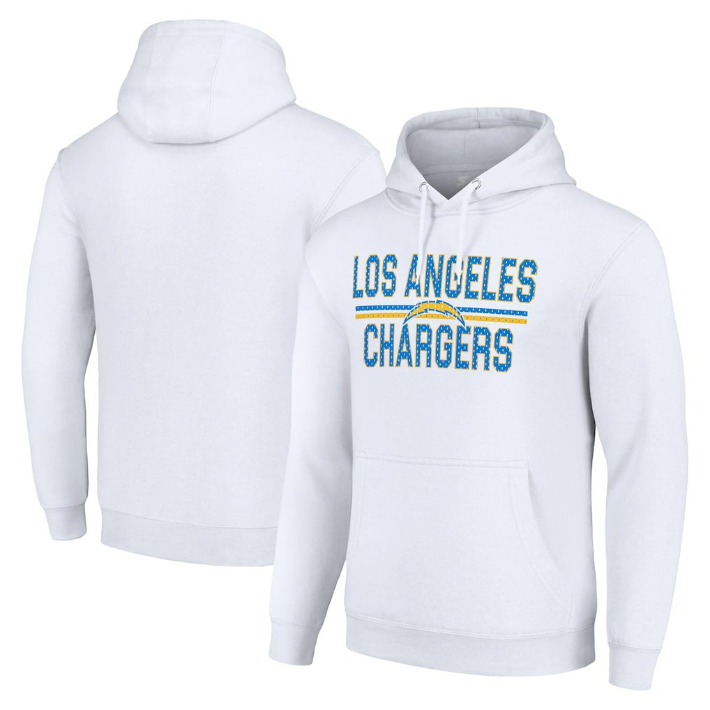 Los Angeles Chargers Starter Unisex Team Mesh Print Graphic Tri-Blend Pullover Hoodie - White cheap