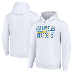 Los Angeles Chargers Starter Unisex Team Mesh Print Graphic Tri-Blend Pullover Hoodie - White cheap