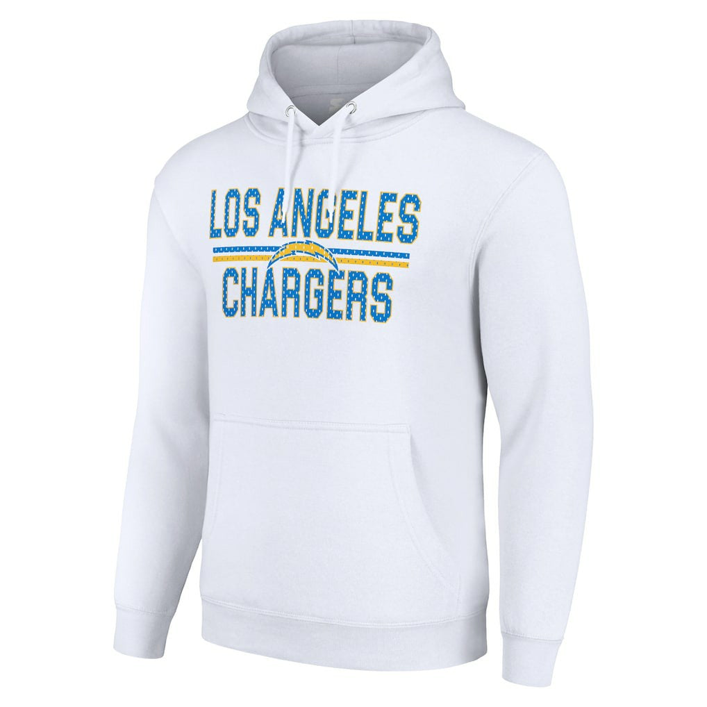 Los Angeles Chargers Starter Unisex Team Mesh Print Graphic Tri-Blend Pullover Hoodie - White cheap