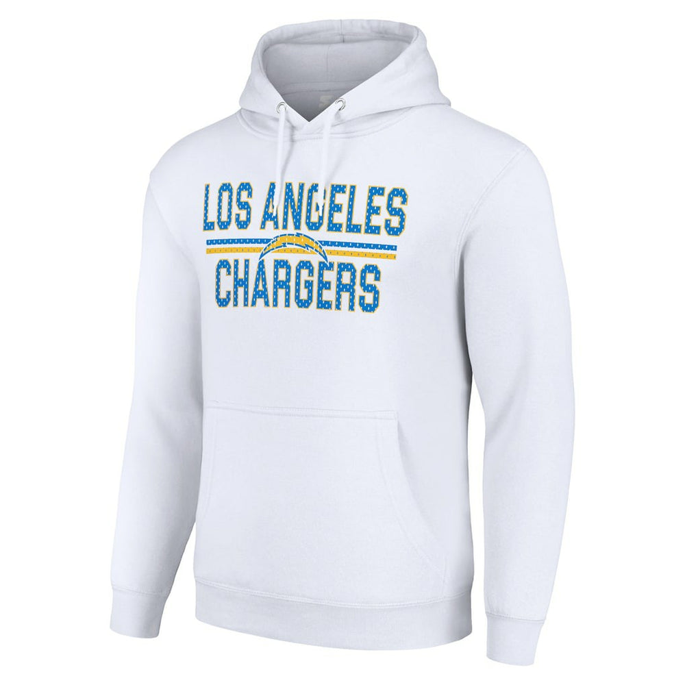 Los Angeles Chargers Starter Unisex Team Mesh Print Graphic Tri-Blend Pullover Hoodie - White cheap