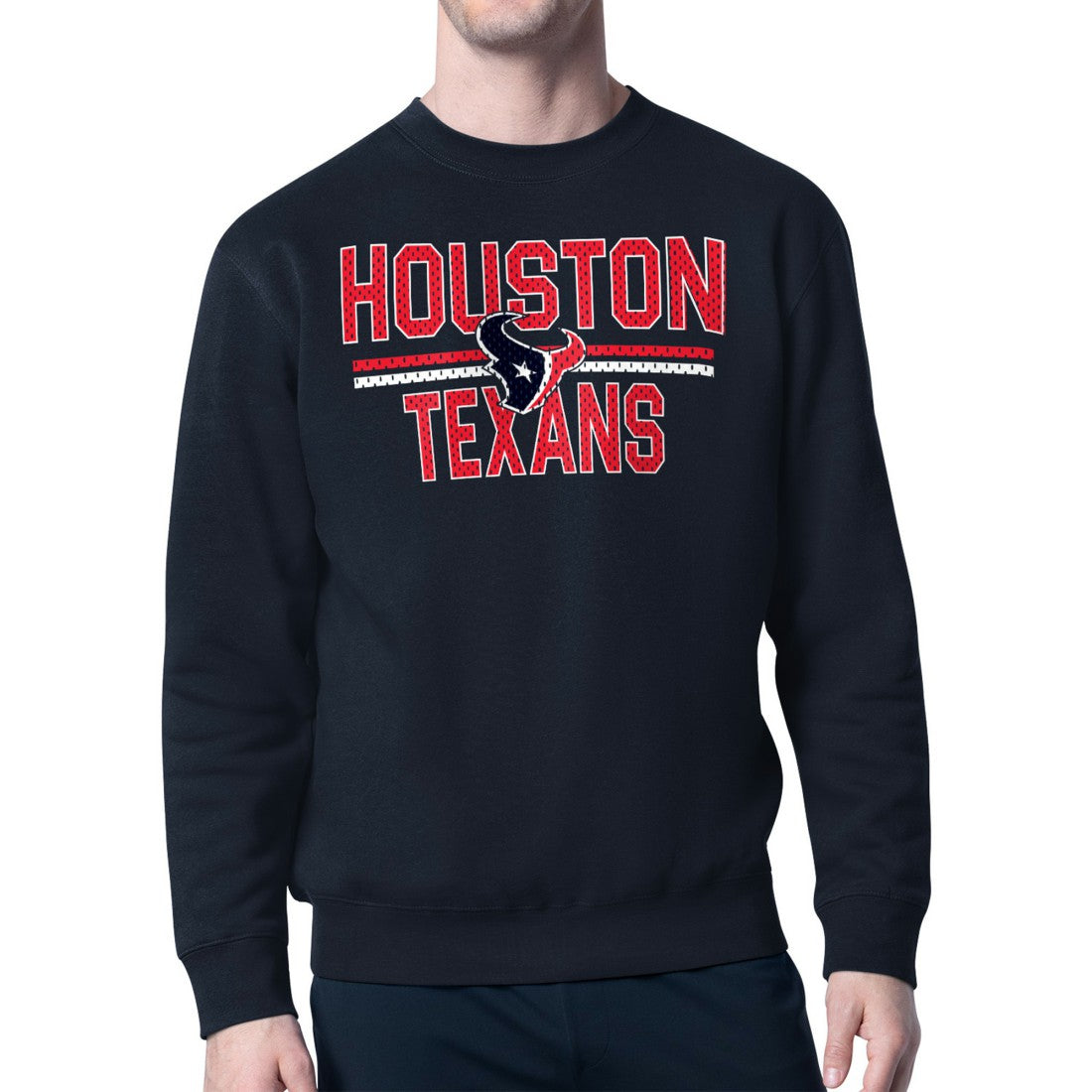 Houston Texans Starter Team Mesh Print Graphic Pullover Sweatshirt - Navy online