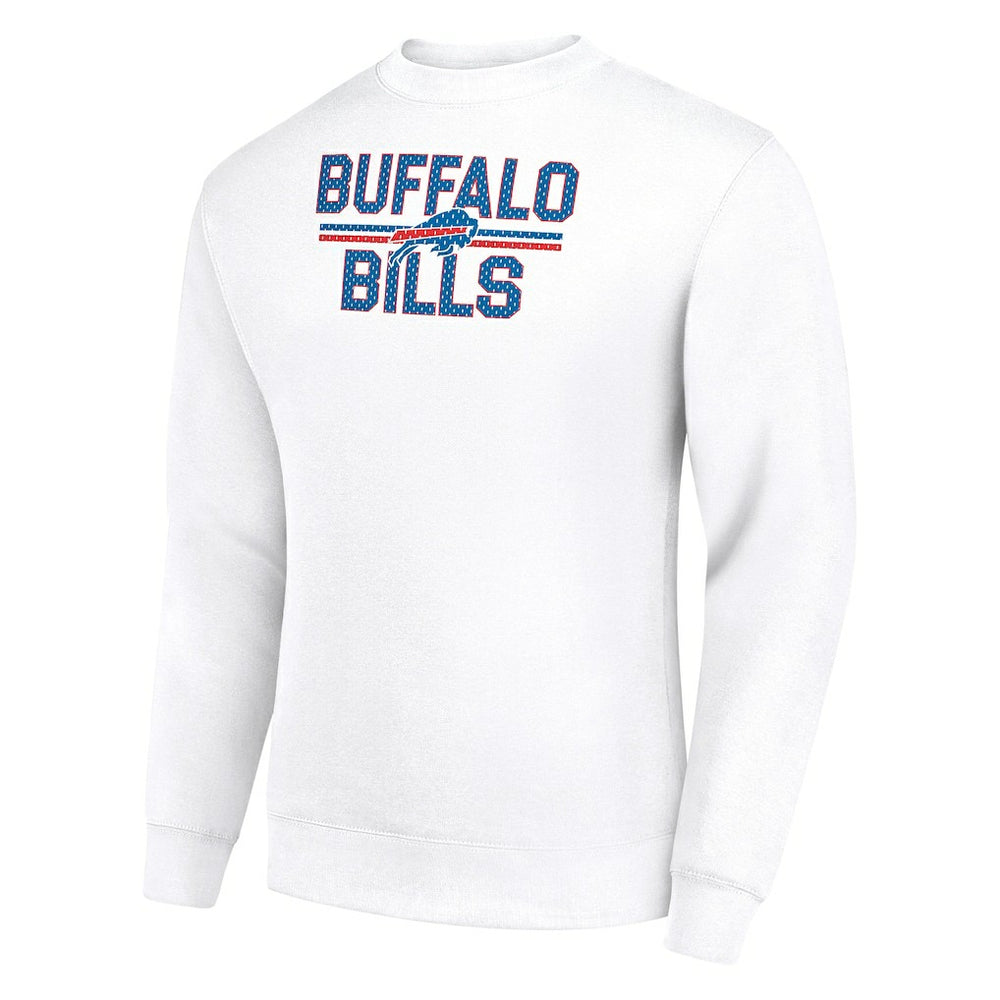 Buffalo Bills Starter Team Mesh Print Graphic Pullover Sweatshirt - White on sale