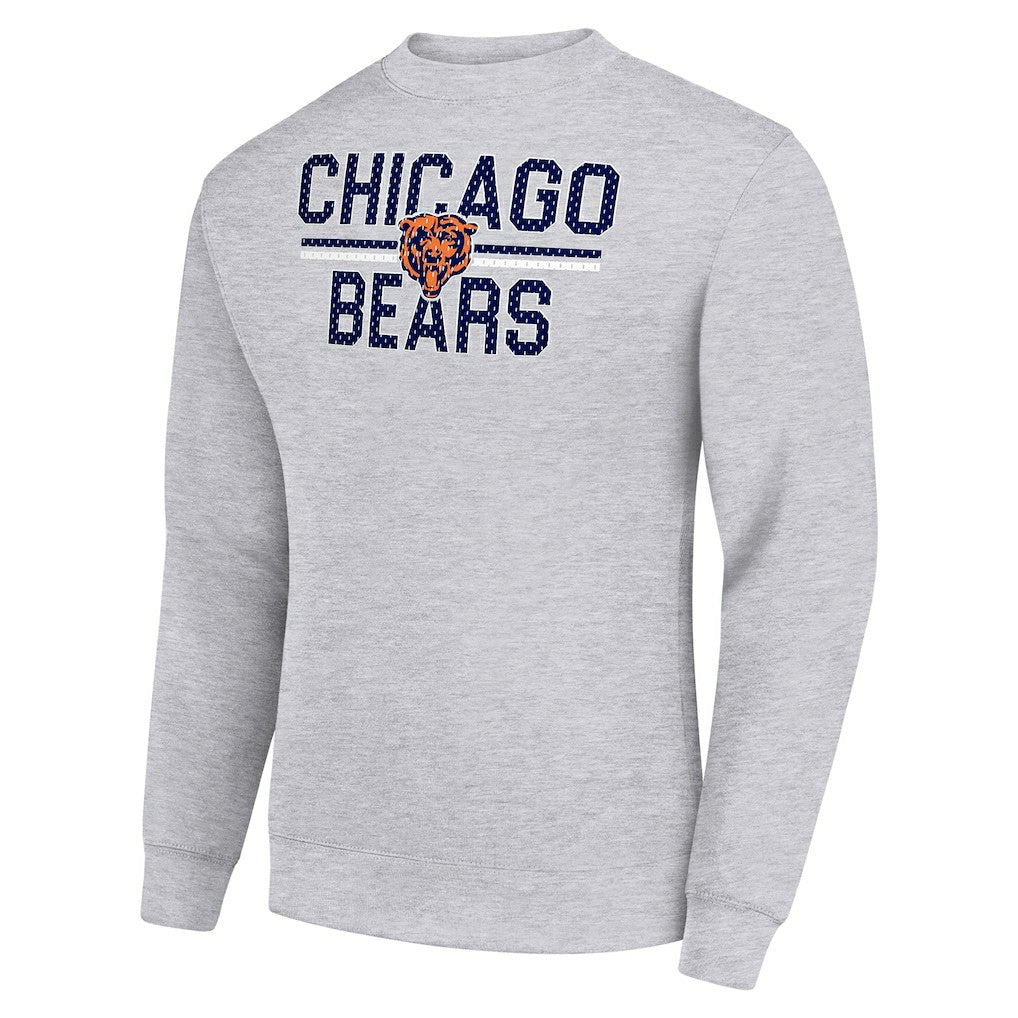 Chicago Bears Starter Team Mesh Print Graphic Pullover Sweatshirt - Heather Gray sale