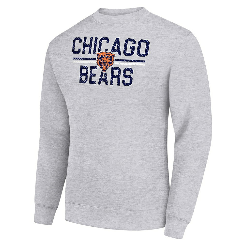 Chicago Bears Starter Team Mesh Print Graphic Pullover Sweatshirt - Heather Gray sale