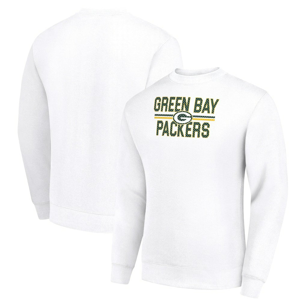 Green Bay Packers Starter Team Mesh Print Graphic Pullover Sweatshirt - White sale