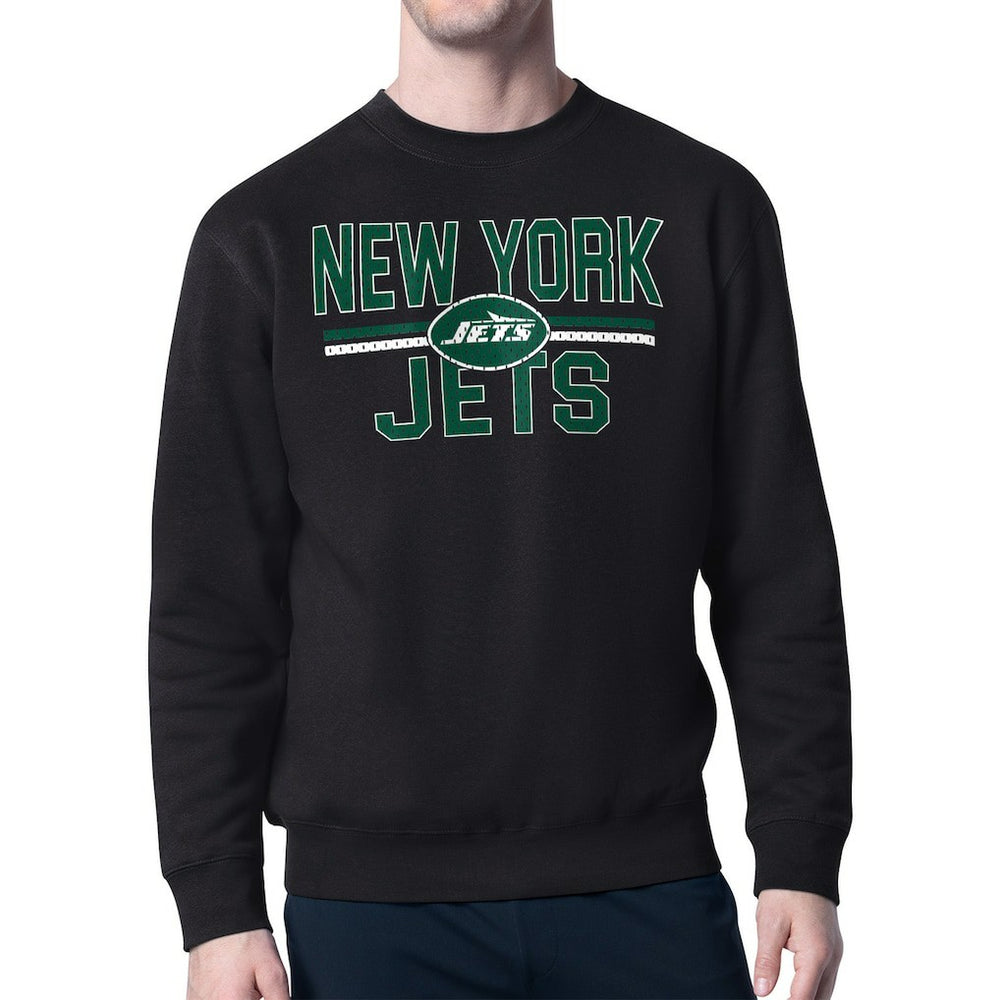 New York Jets Starter Team Mesh Print Graphic Pullover Sweatshirt - Black online