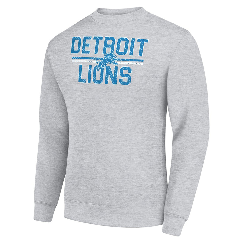 Detroit Lions Starter Team Mesh Print Graphic Pullover Sweatshirt - Heather Gray outlet