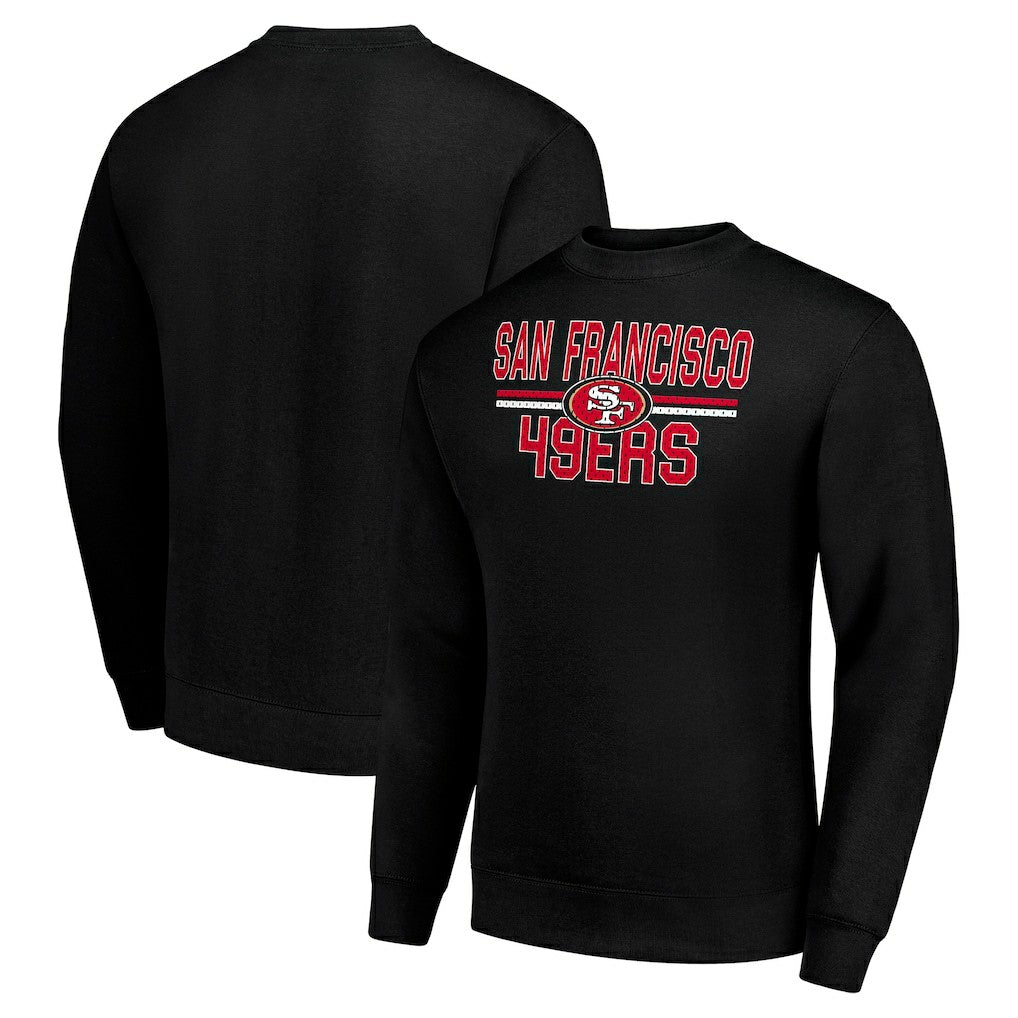 San Francisco 49ers Starter Team Mesh Print Graphic Pullover Sweatshirt - Black outlet
