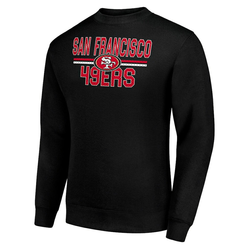 San Francisco 49ers Starter Team Mesh Print Graphic Pullover Sweatshirt - Black outlet
