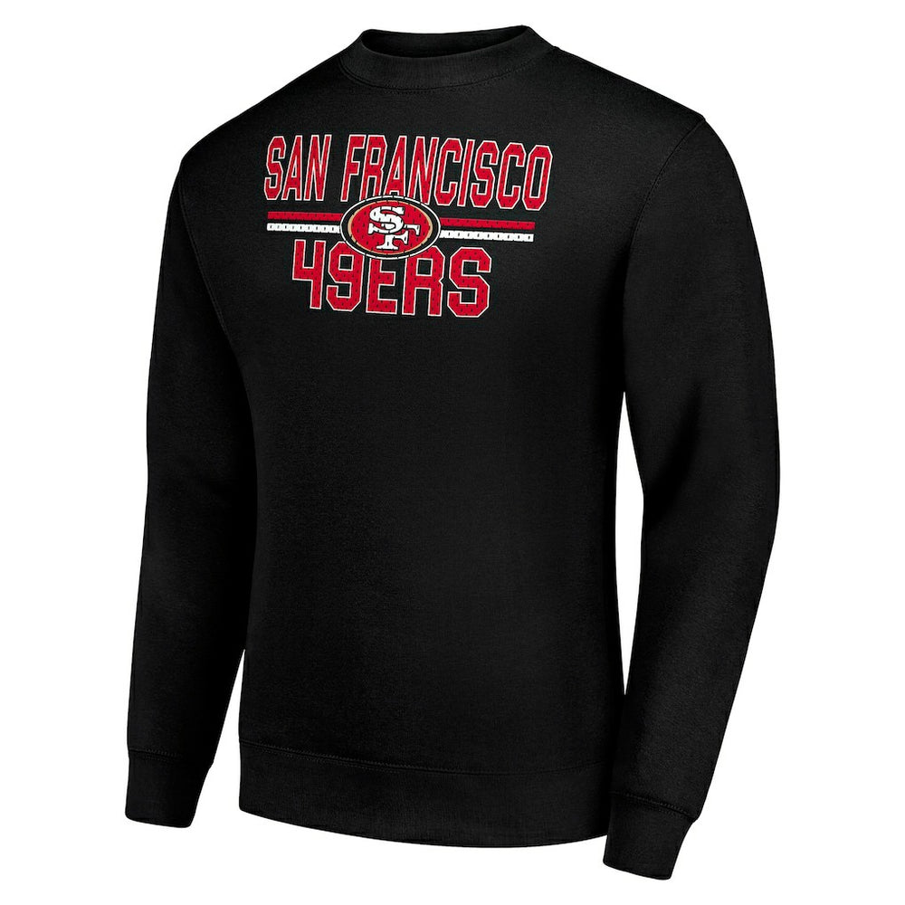 San Francisco 49ers Starter Team Mesh Print Graphic Pullover Sweatshirt - Black outlet