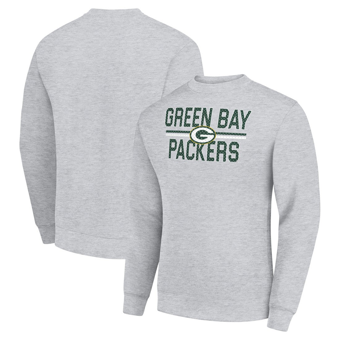 Green Bay Packers Starter Team Mesh Print Graphic Pullover Sweatshirt - Heather Gray cheap