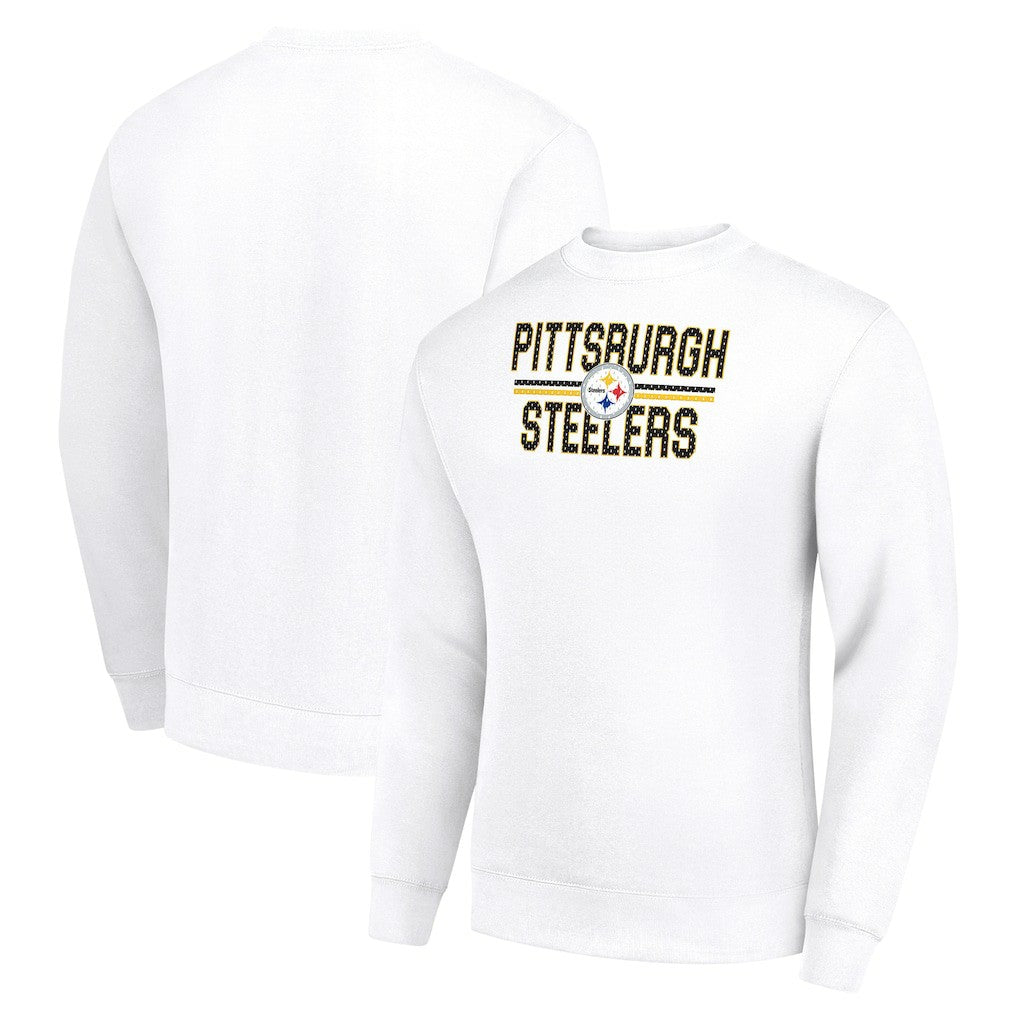Pittsburgh Steelers Starter Team Mesh Print Graphic Pullover Sweatshirt - White online