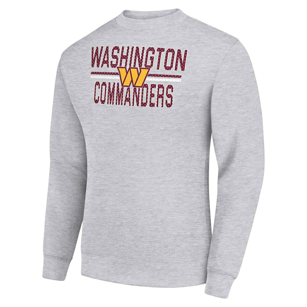 Washington Commanders Starter Team Mesh Print Graphic Pullover Sweatshirt - Heather Gray outlet
